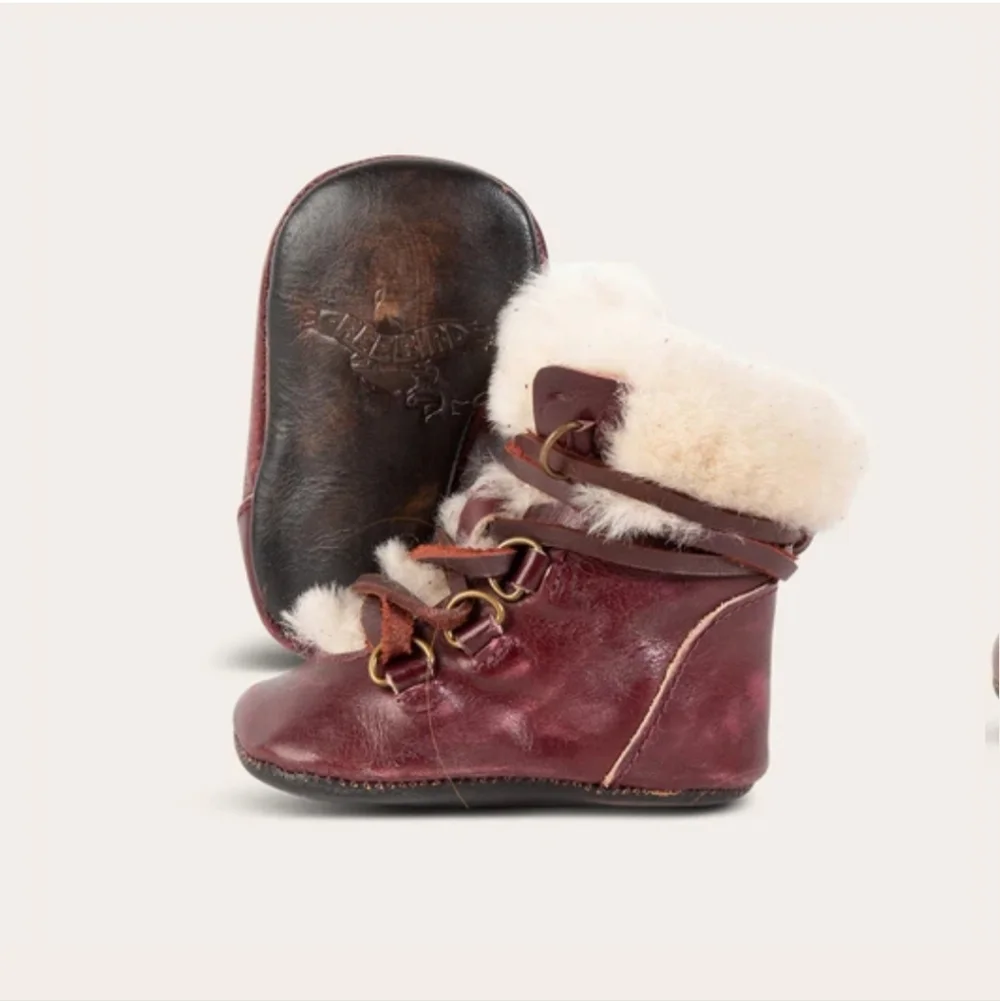 Freebird Boots Baby Norway In Wine #87 Size 1 3-6 Months
